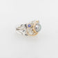 Pearl & Blue Coloured Stone Vine Ring