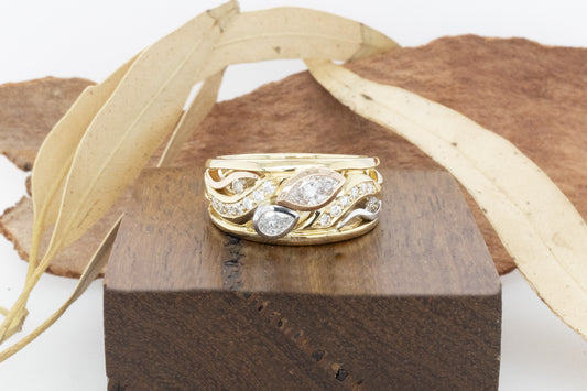 Marquise and Pear Diamond Dress Ring