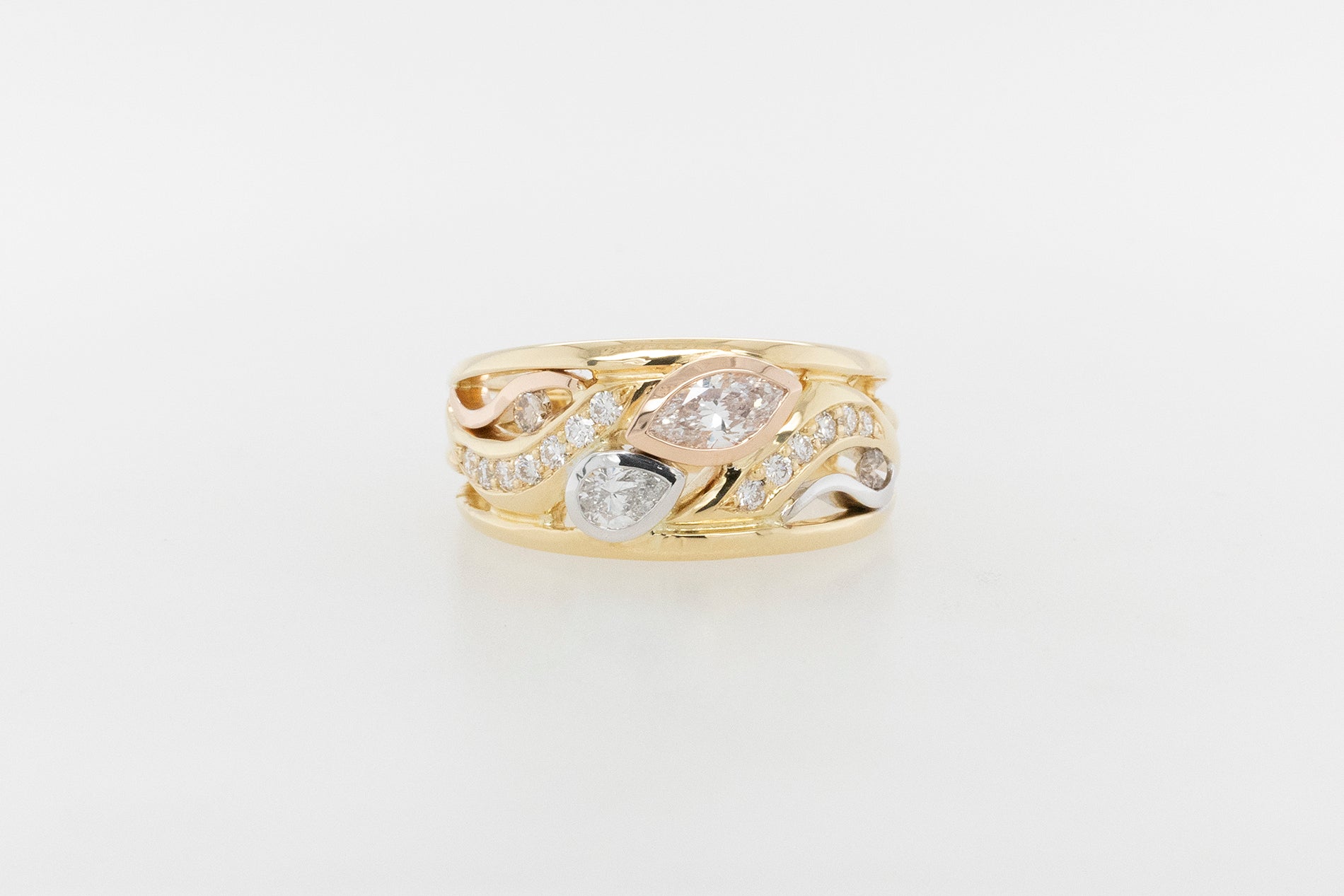 Marquise and Pear Diamond Dress Ring