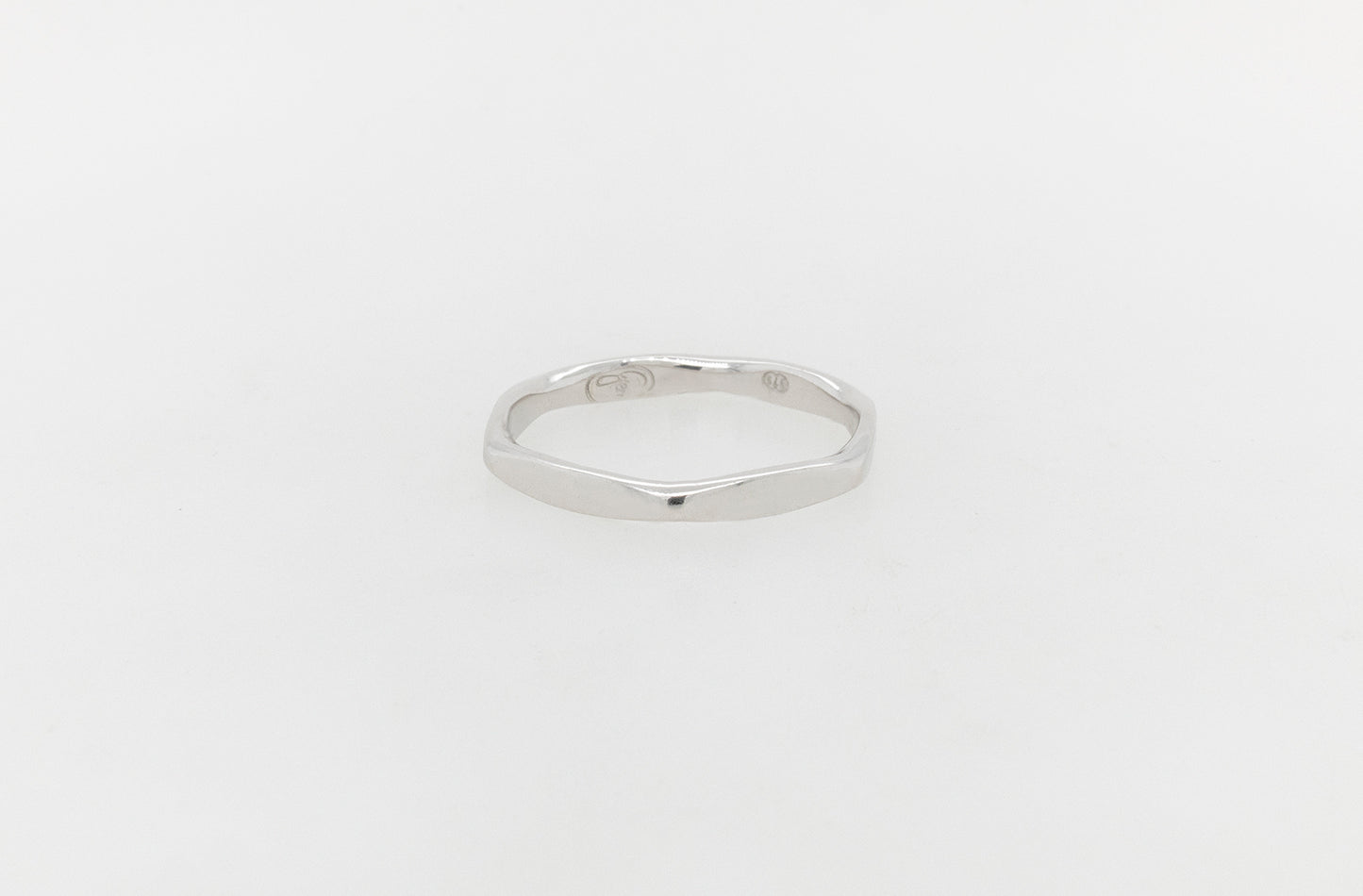 Hexagonal Beaten Look Ring