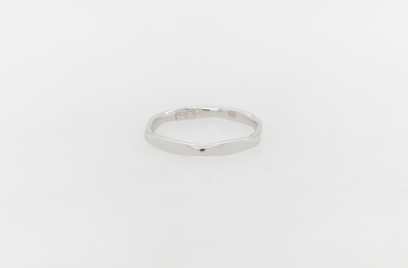Hexagonal Beaten Look Ring