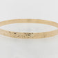 Embossed 5.3mm Solid Gold Bangle