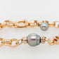 Fancy Pearl Belcher Two Tone Bracelet 