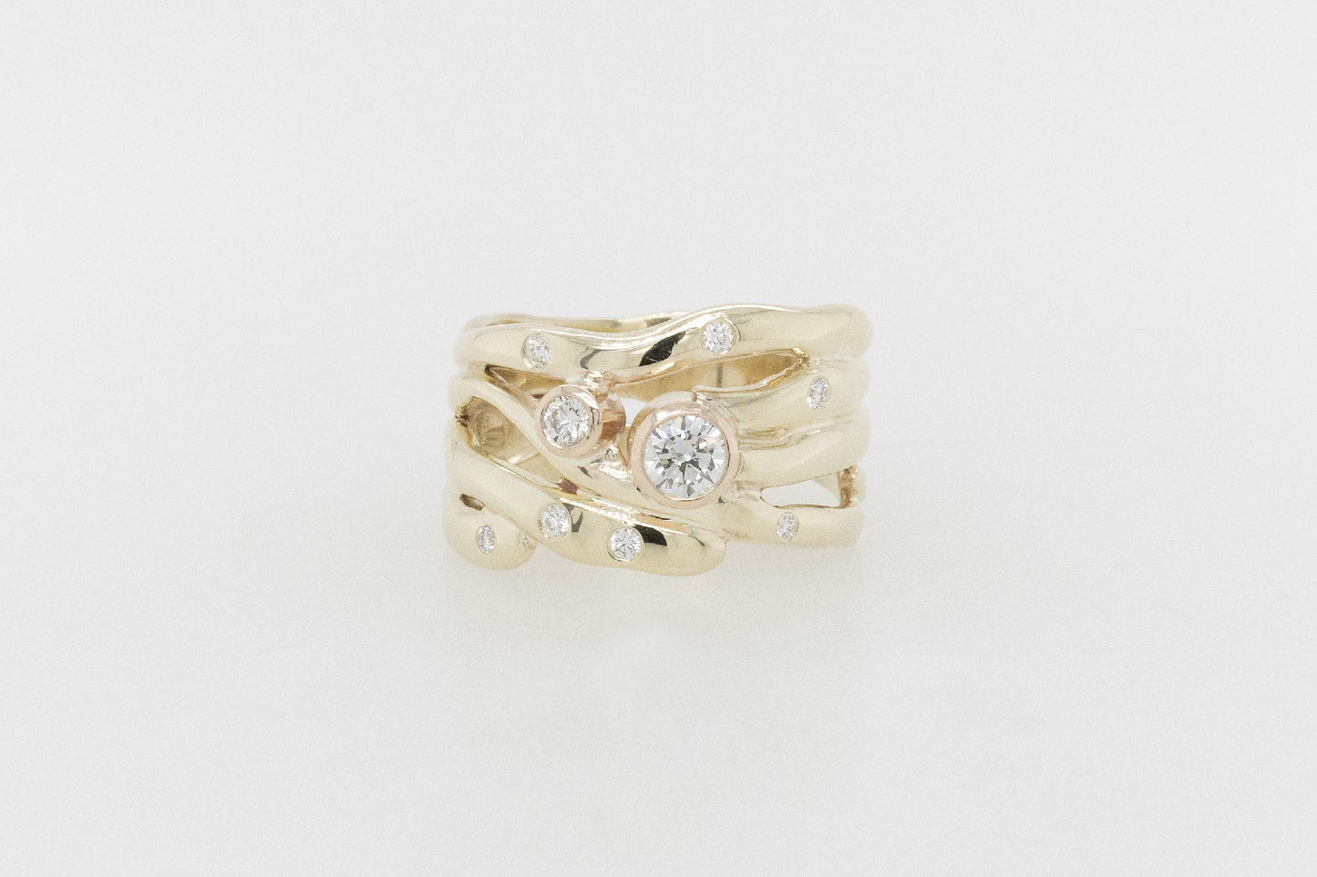 Lower Profile Seaweed Diamond Ring