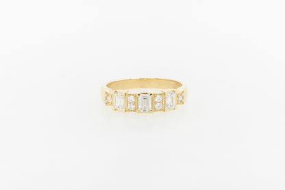 Vintage Style Emerald Cut Eternity Ring