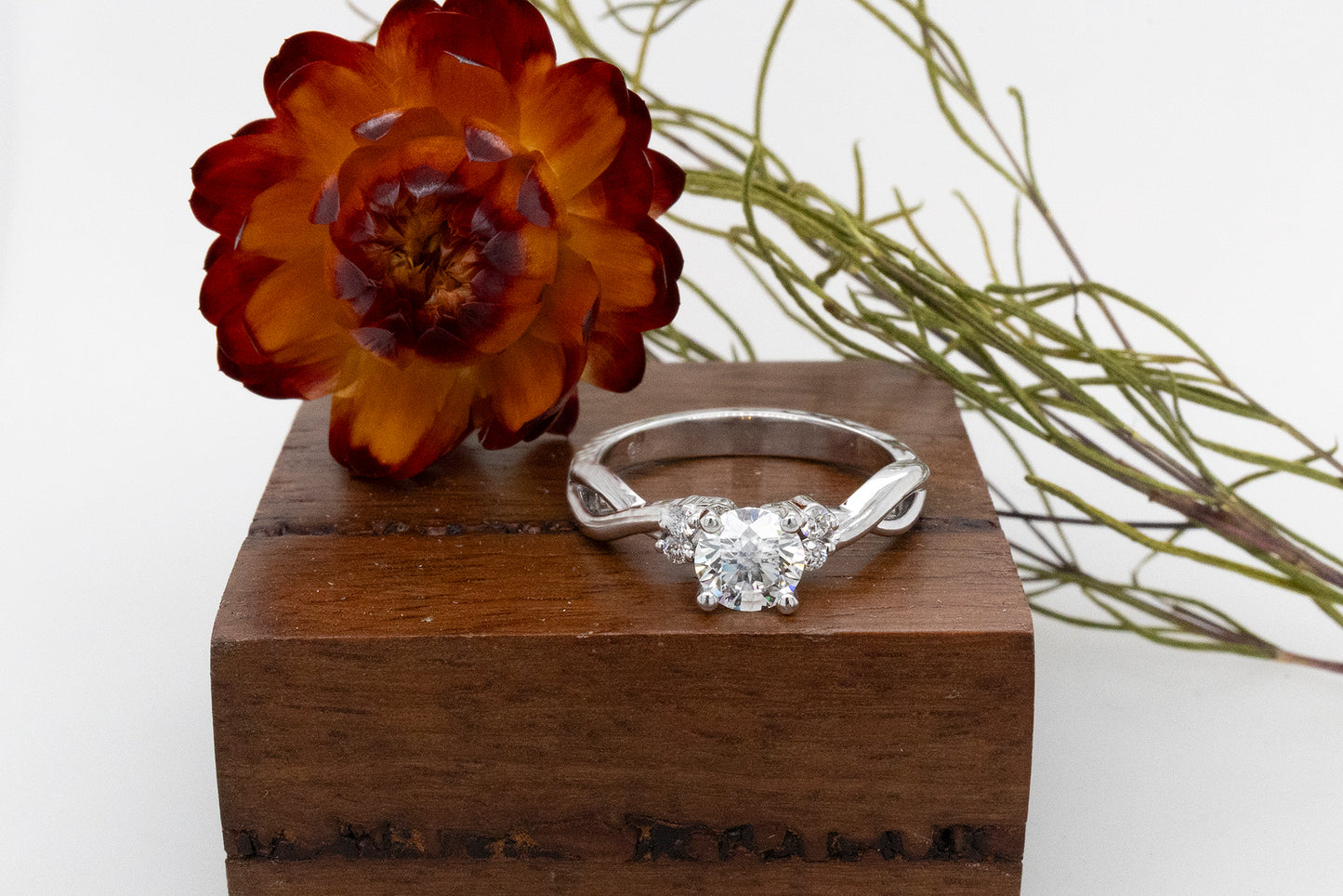 Diamond Twist Engagement Ring