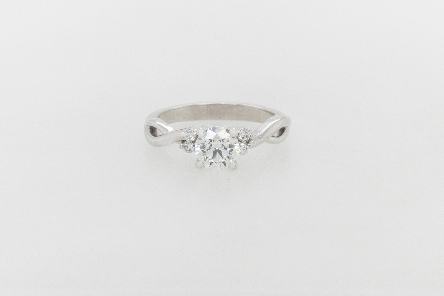 Diamond Twist Engagement Ring