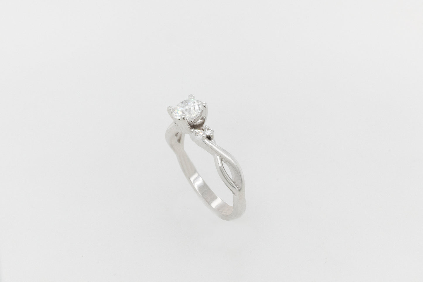 Diamond Twist Engagement Ring