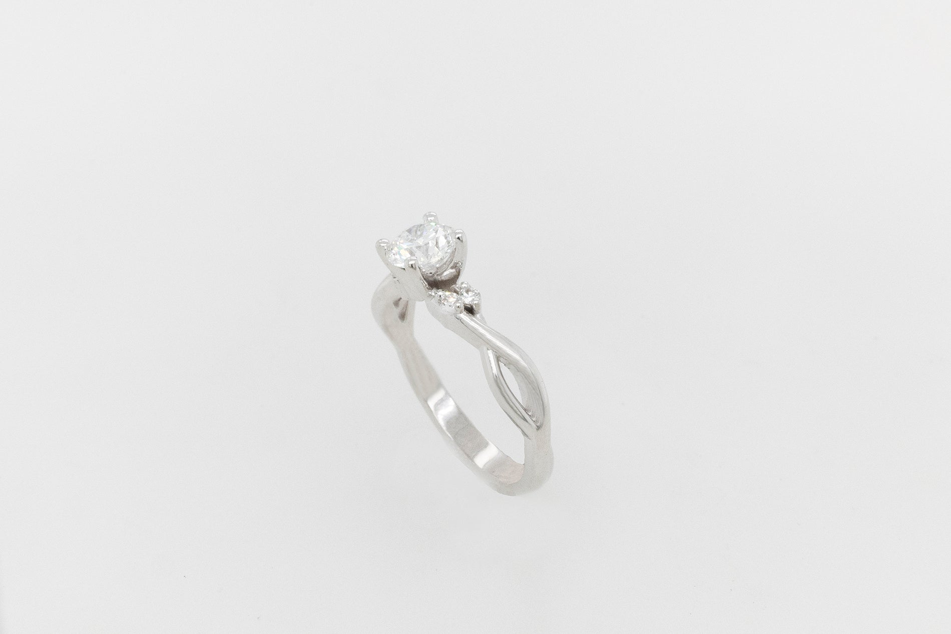 Diamond Twist Engagement Ring