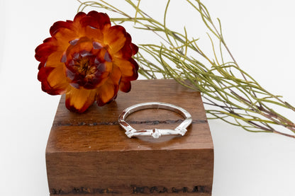 Wedding Ring White Gold 3 Diamonds