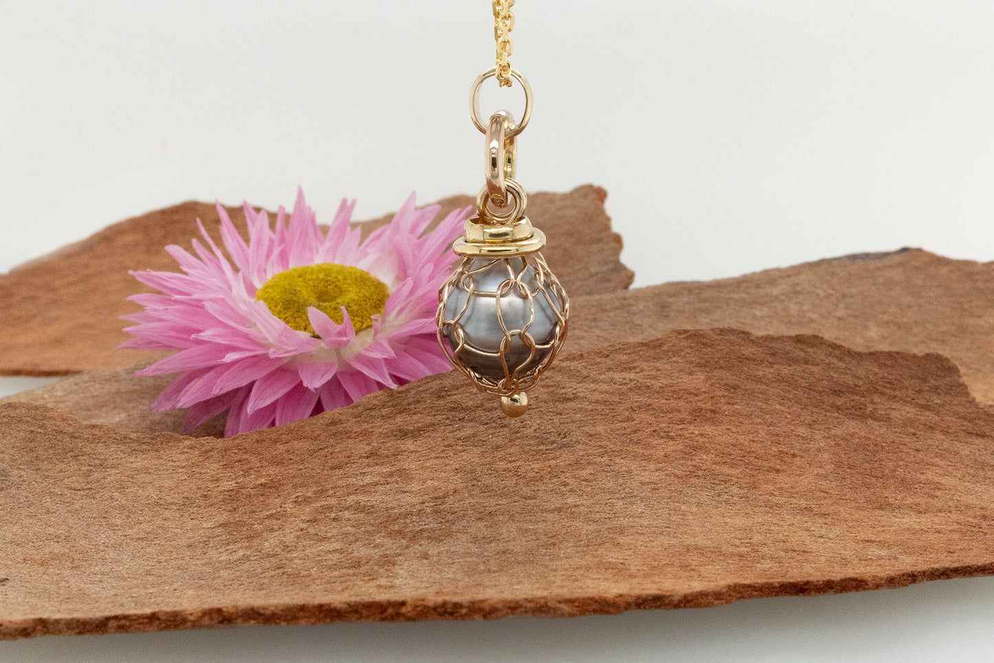 French Knitted Abrolhos Pearl Pendant 