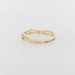 Pave Diamond Leaf Band Ring 9YG