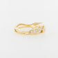 Diamond Leaf Band Ring 9YG