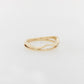 Pave Set Diamond Leaf Band Ring 9YG
