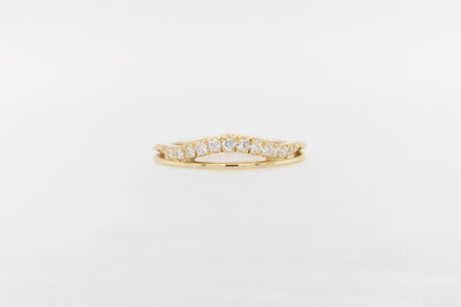 Curved Pave Wedding Ring