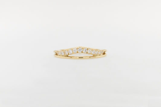 Curved Pave Wedding Ring