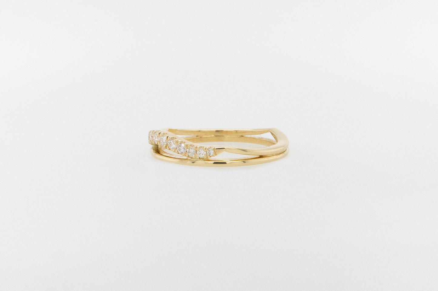 Curved Pave Wedding Ring