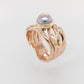 Diamond & Pearl Seaweed Ring