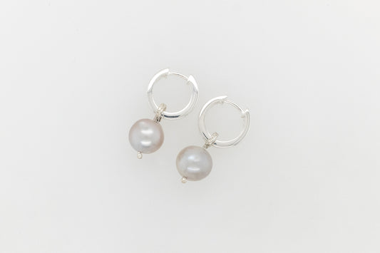 Abrolhos Islands Pearl Huggie Earrings