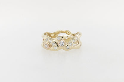 Low Profile Diamond Seaweed Ring 