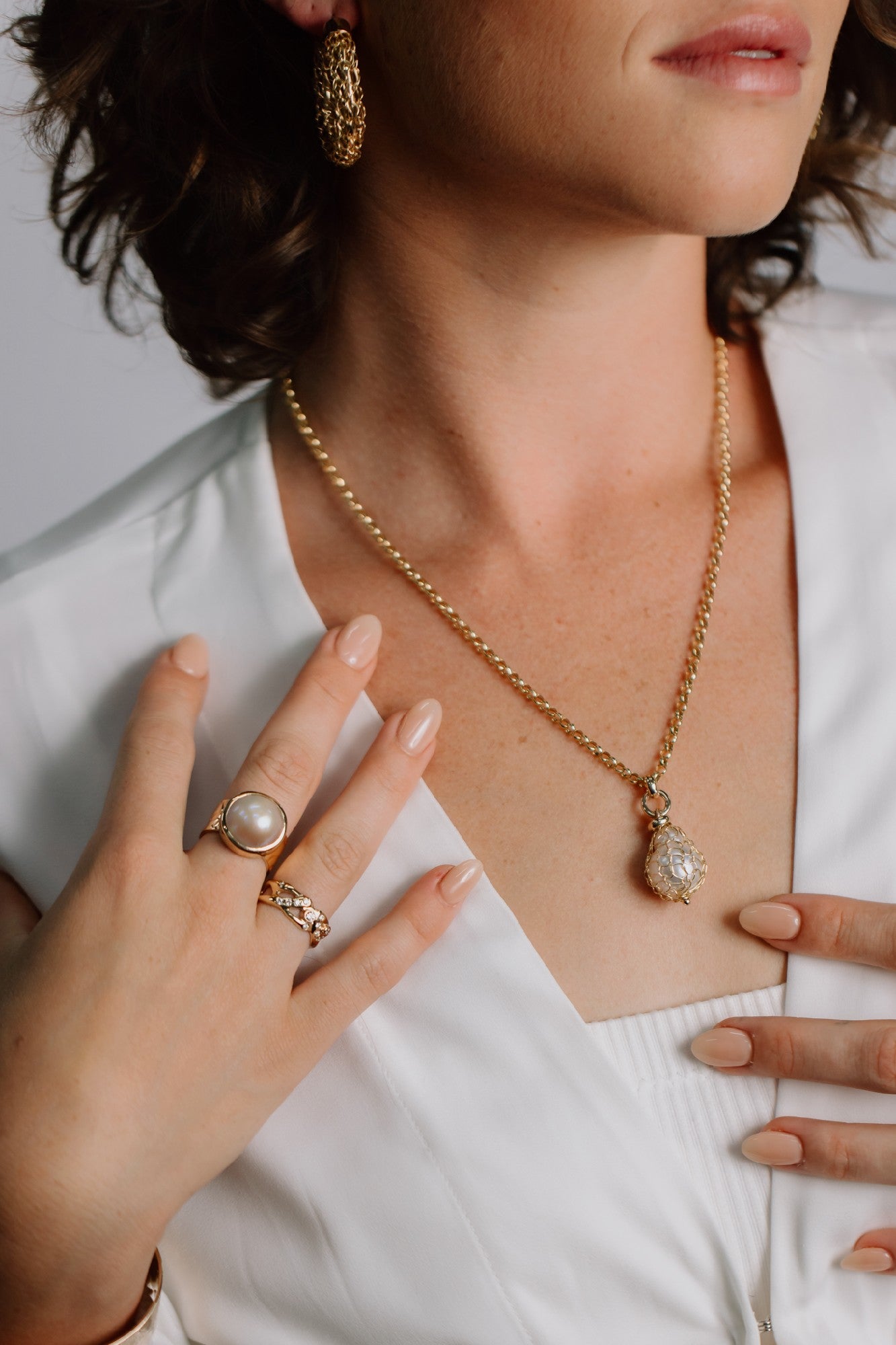 Low Profile Diamond Seaweed Ring 