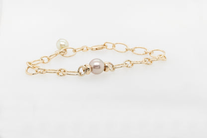 Pastel Pearl Open-Link Bracelet
