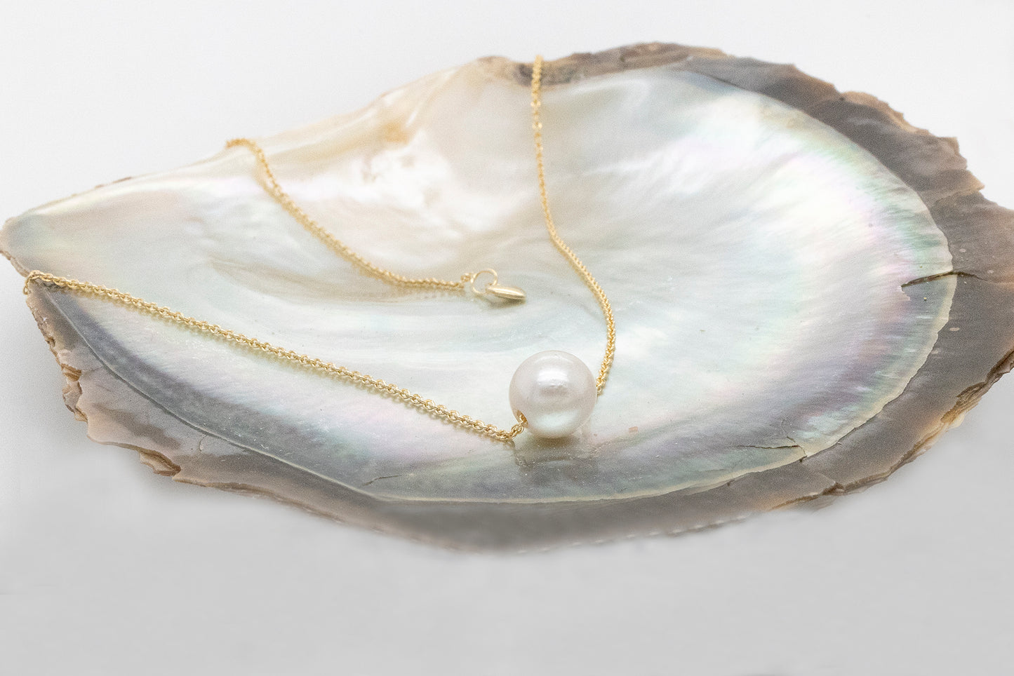 Akoya Pearl Slider Necklace Adjustable Chain 