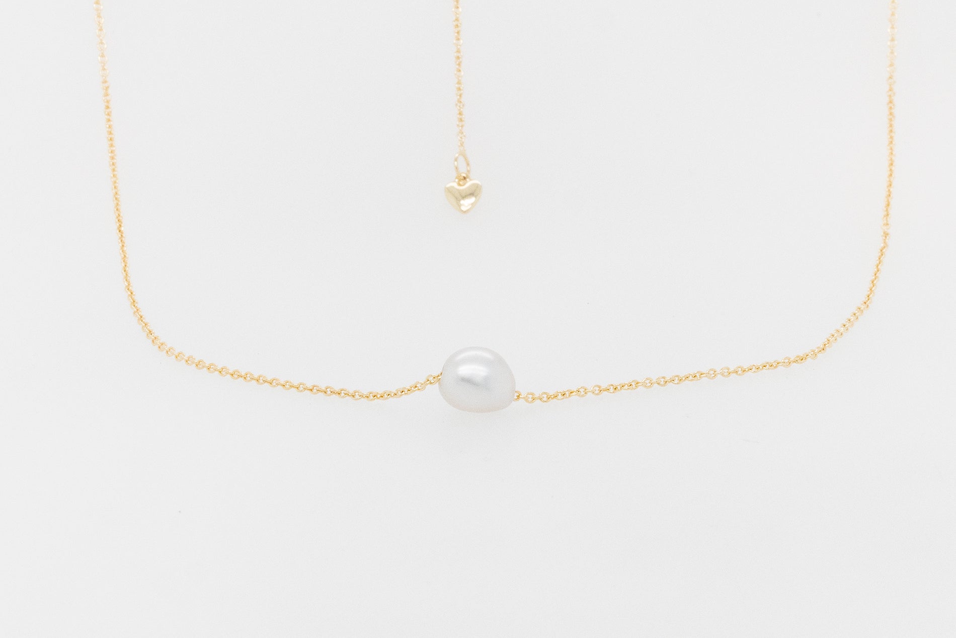 Akoya Pearl Slider Necklace Adjustable Chain 46cm