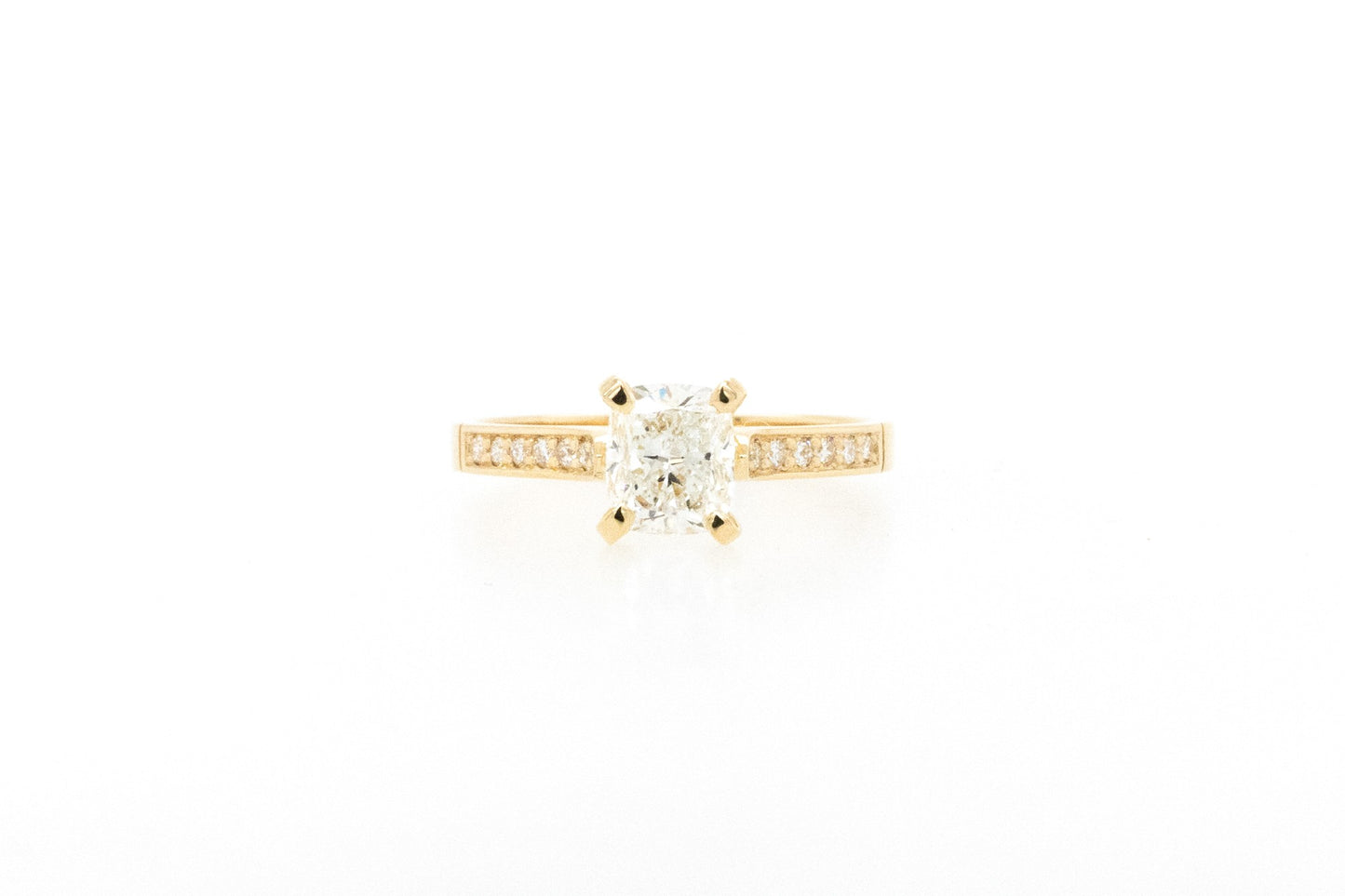 Cushion Cut Argyle Diamond Park-Lane Engagement Ring