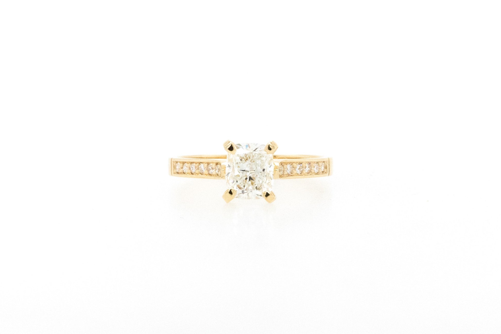 Cushion Cut Argyle Diamond Park-Lane Engagement Ring