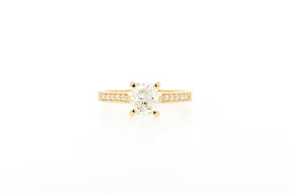 Cushion Cut Argyle Diamond Park-Lane Engagement Ring