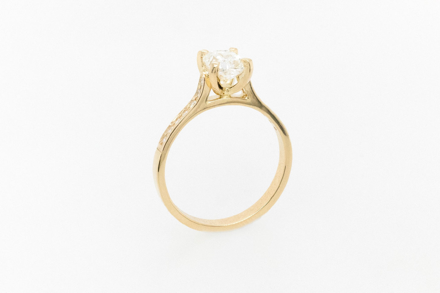 Cushion Cut Argyle Diamond Park-Lane Engagement Ring