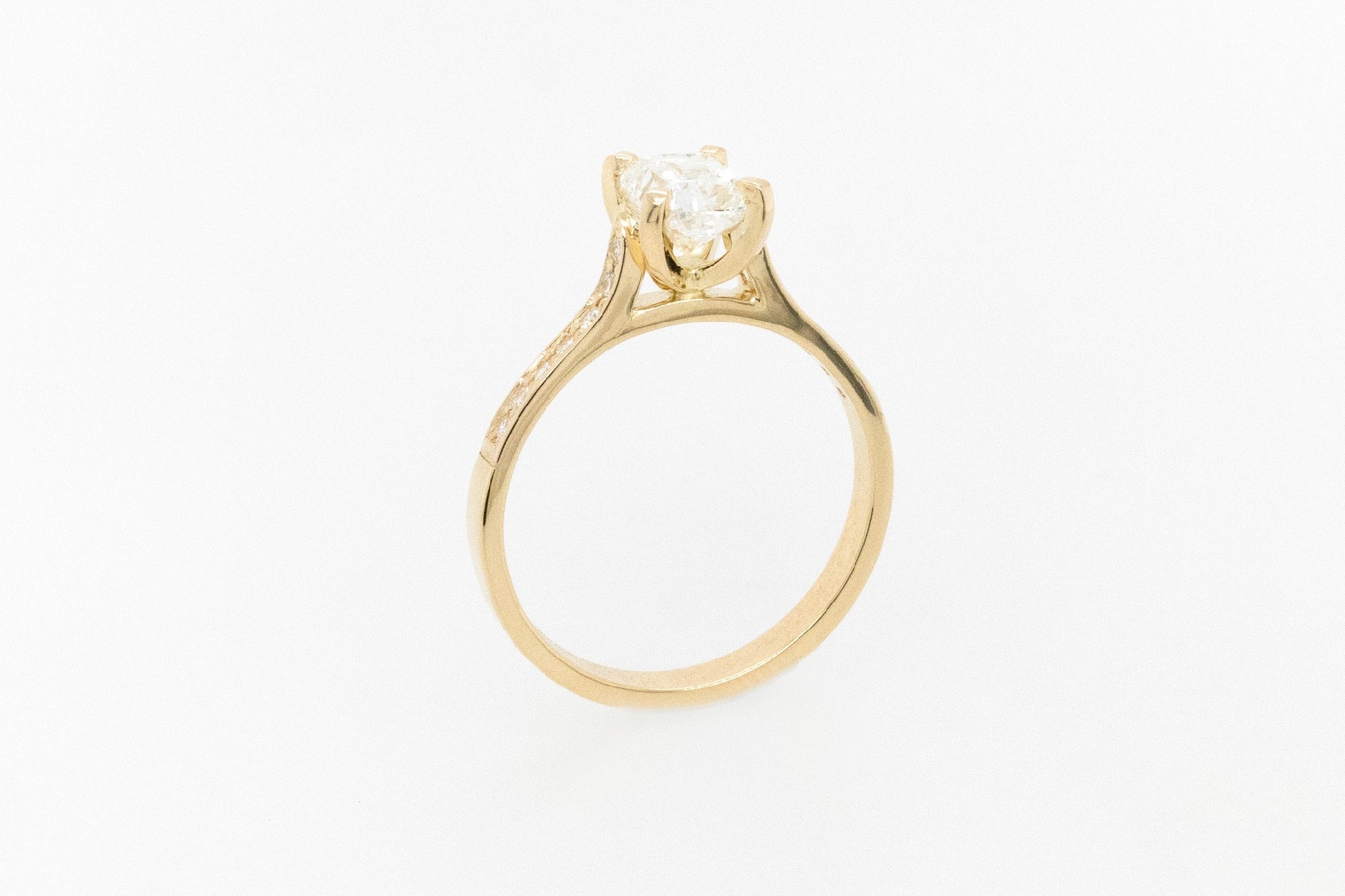 Cushion Cut Argyle Diamond Park-Lane Engagement Ring