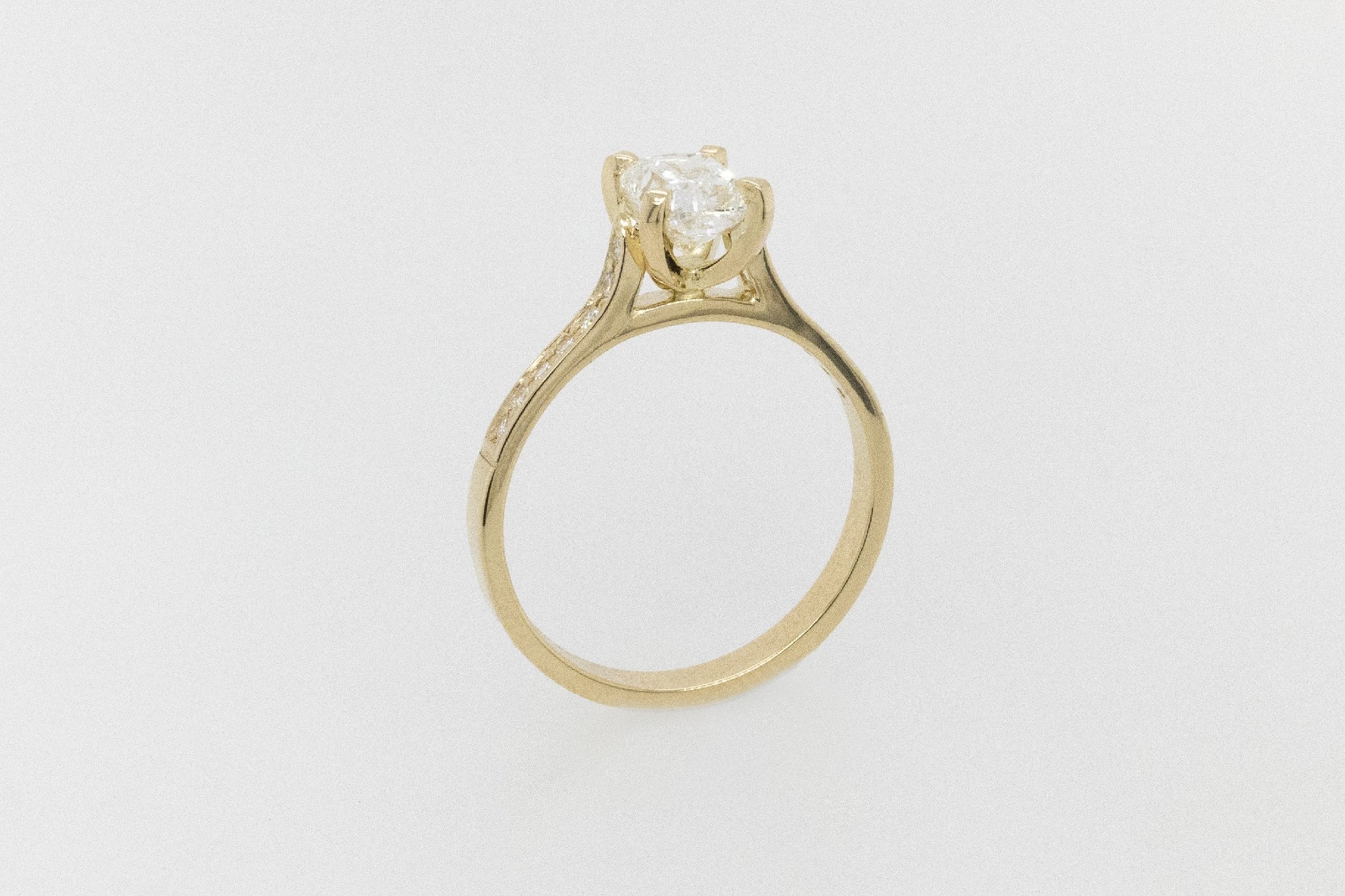 Cushion Cut Argyle Diamond Park-Lane Engagement Ring
