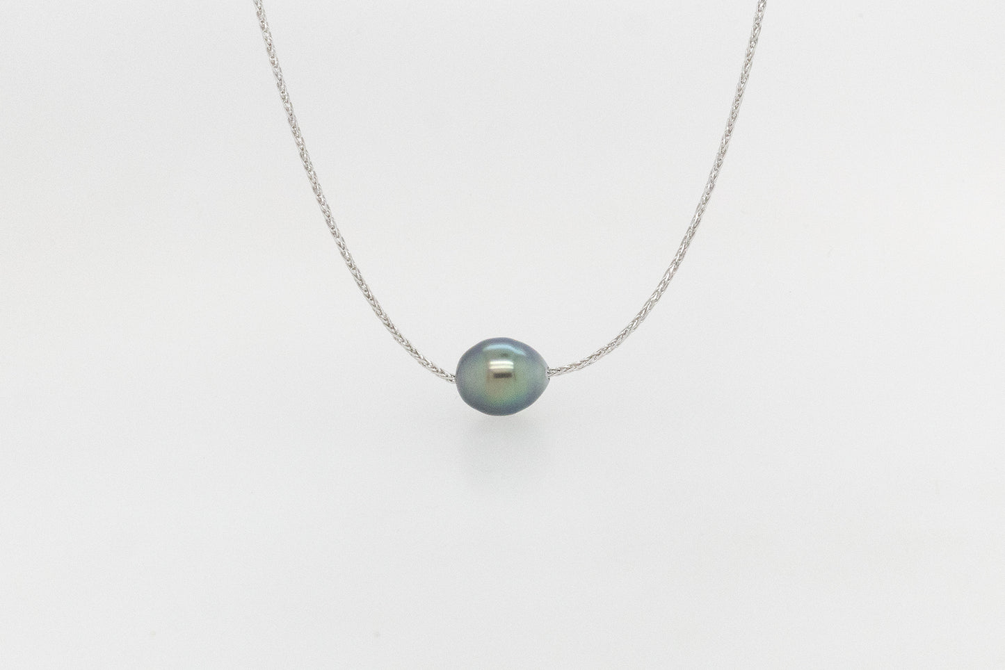 Abrolhos Islands Black Lipped Pearl Slider Necklace 50cm