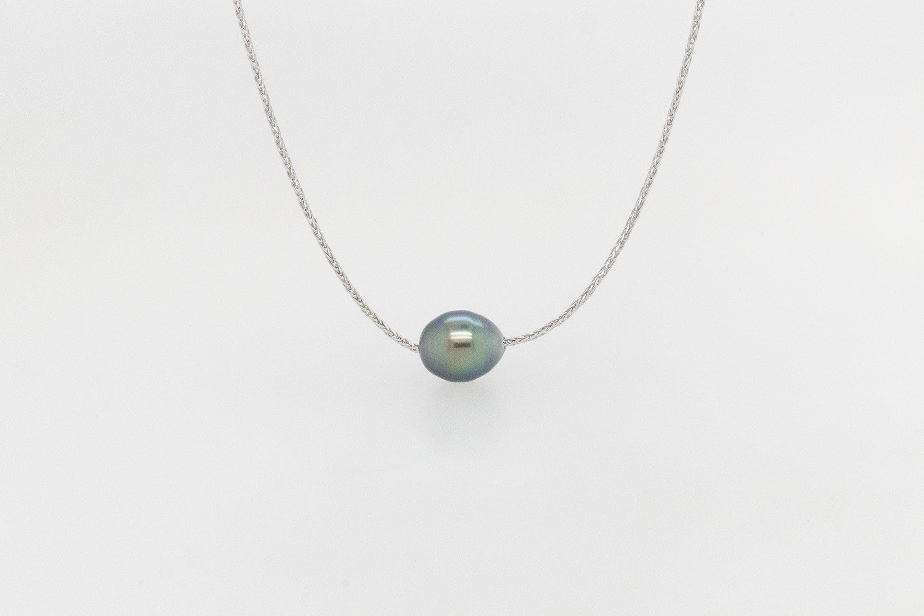 Abrolhos Islands Black Lipped Pearl Slider Necklace 50cm