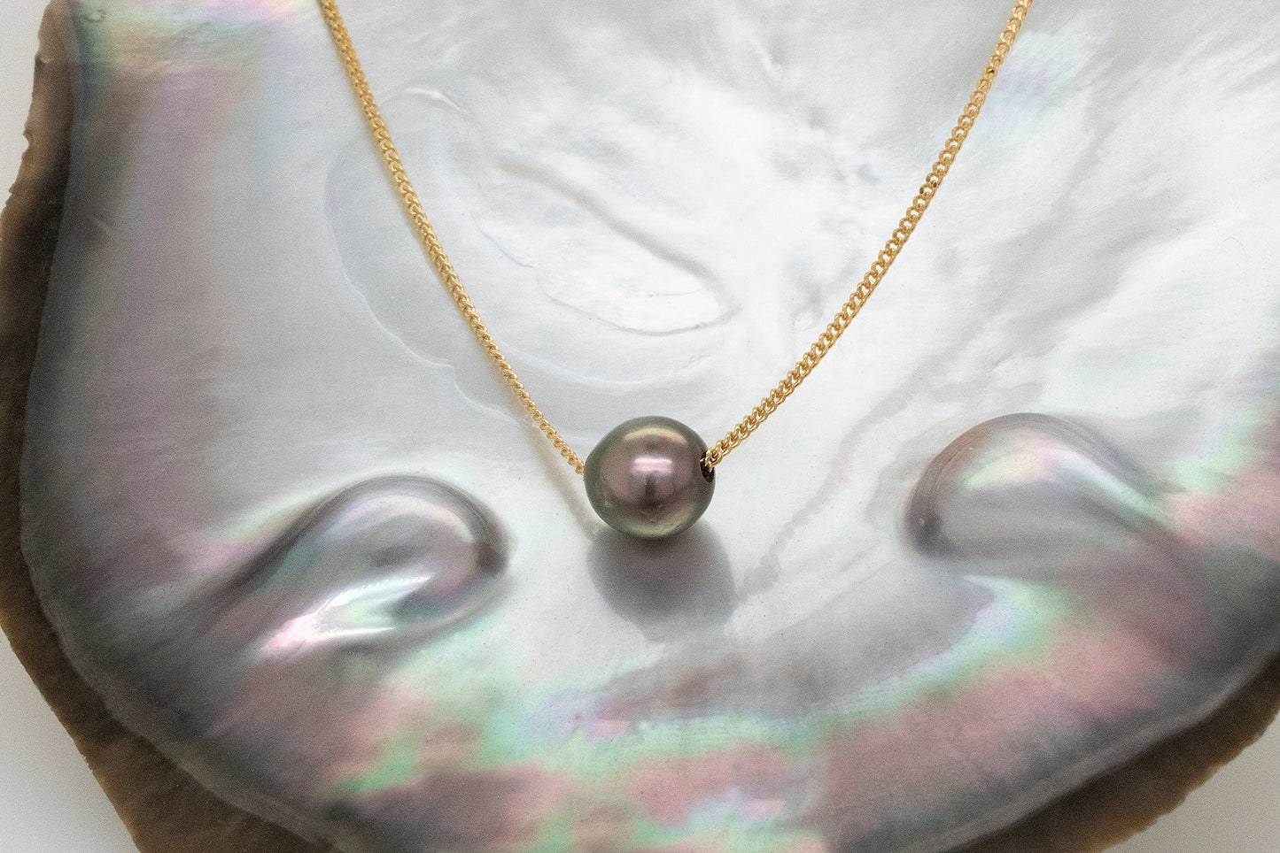 Abrolhos Islands Black Lipped Pearl Slider Necklace