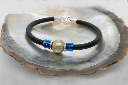 Titanium Abrolhos Pearl Neoprene Bracelet