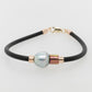 Pink Titanium Abrolhos Pearl Neoprene Bracelet