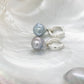 Mauve Pearl Hoop Earrings