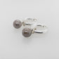 Mauve Pearl Huggie Earrings