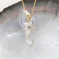 Diamond and Abrolhos Keshi Pearl Baby Seahorse Pendant