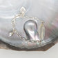Baby Bracelet with Keshi Pearl and Heart Charm 