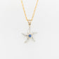 Starfish Pendant with Ceylon Sapphire