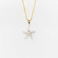 Starfish Pendant with White Diamond