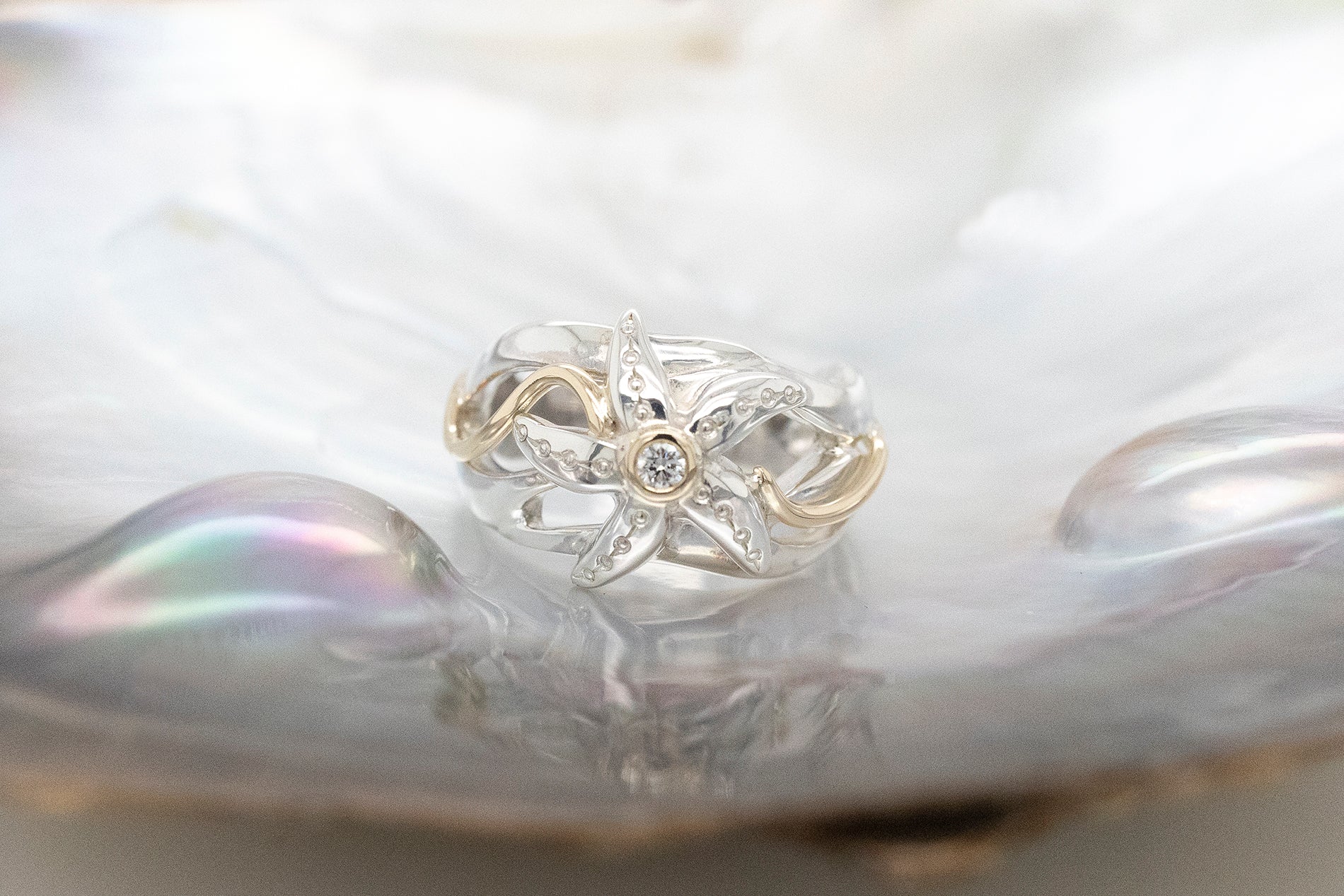 Starfish Diamond Ring 