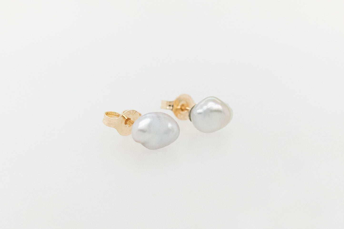 Keshi Pearl Stud Earrings