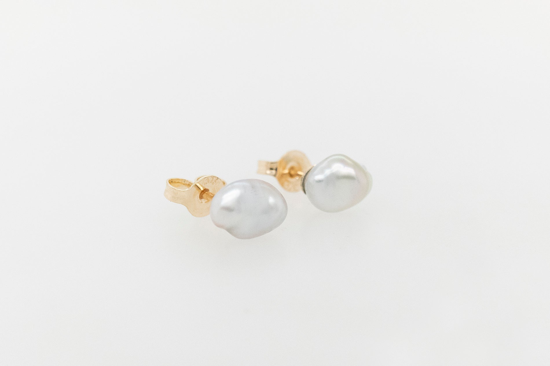 Keshi Pearl Stud Earrings