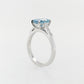 Blue Laboratory Diamond Ring