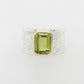 Embossed Wide Peridot Ring